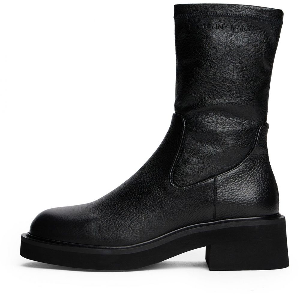 Tommy Jeans Členkové čižmy  čierna