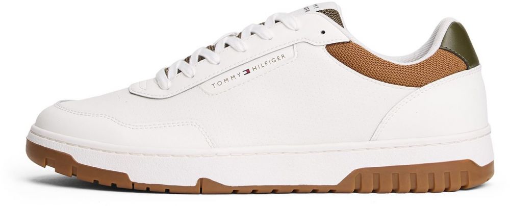 TOMMY HILFIGER Nízke tenisky 'BASKET CORE'  karamelová / tmavohnedá / biela