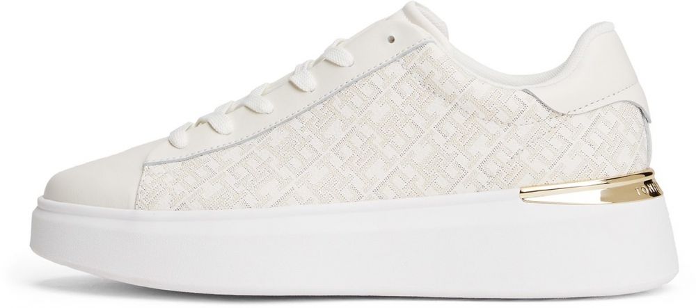 TOMMY HILFIGER Nízke tenisky  béžová / biela