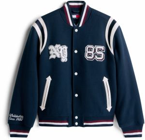 Tommy Jeans Prechodná bunda 'BEST VARSITY'  námornícka modrá / jasne červená / biela