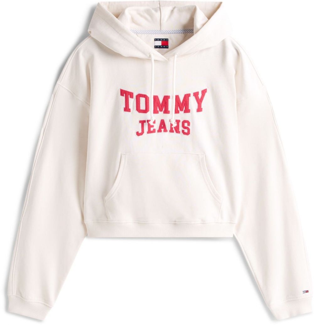 Tommy Jeans Mikina 'VARSITY'  námornícka modrá / jasne červená / biela