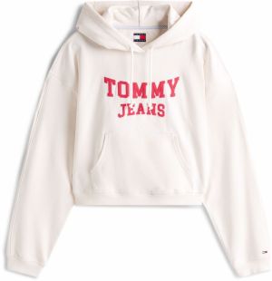Tommy Jeans Mikina 'VARSITY'  námornícka modrá / jasne červená / biela