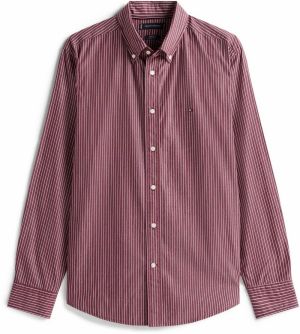 TOMMY HILFIGER Košeľa  tmavočervená / biela