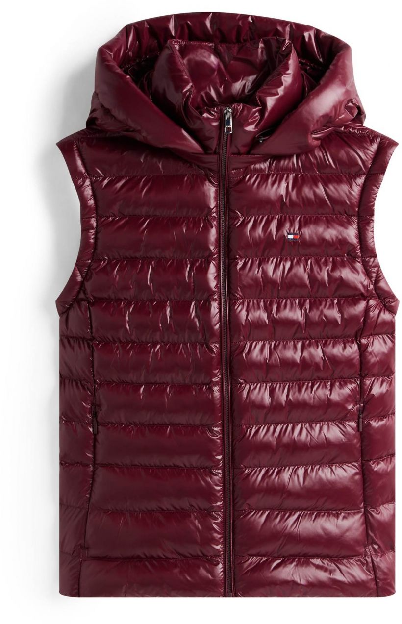 TOMMY HILFIGER Vesta  vínovo červená