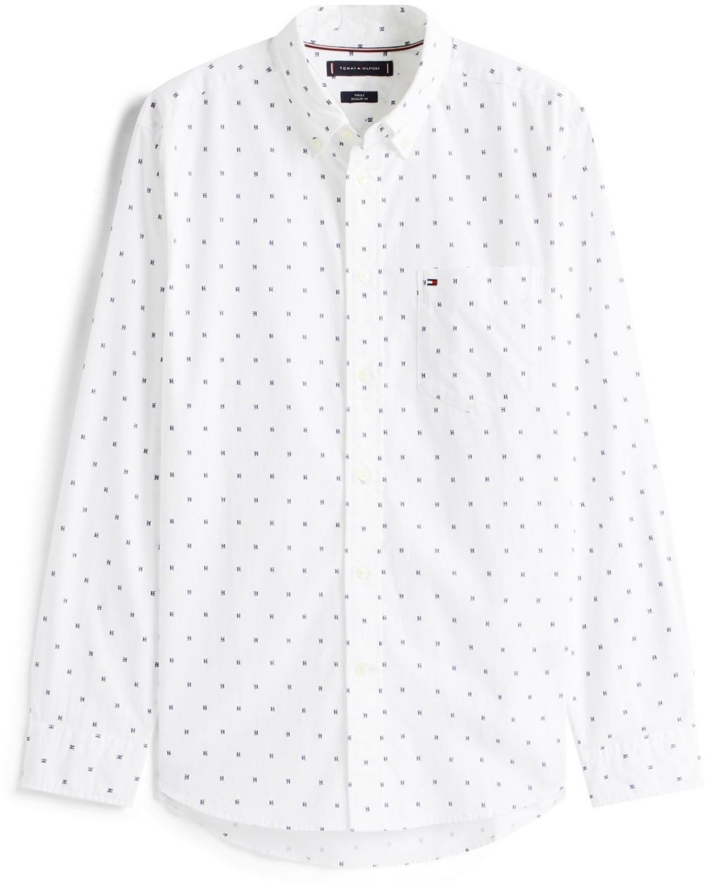 TOMMY HILFIGER Košeľa 'FLEX'  námornícka modrá / biela