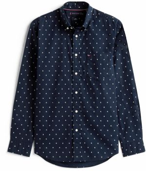 TOMMY HILFIGER Košeľa 'FLEX'  námornícka modrá / biela