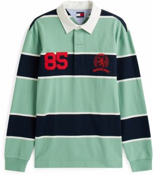 Tommy Jeans Tričko  námornícka modrá / nefritová / červená / biela