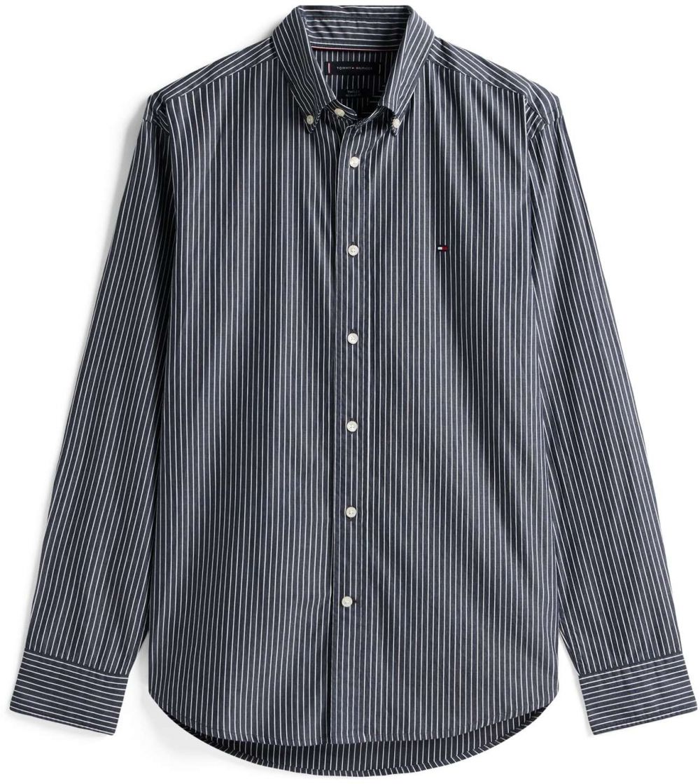 TOMMY HILFIGER Košeľa  čierna / biela