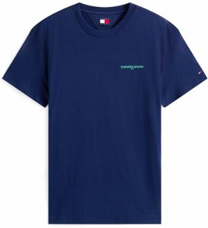Tommy Jeans Tričko  námornícka modrá / mätová / fialová / čierna