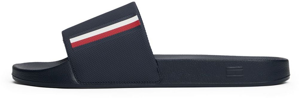 TOMMY HILFIGER Šľapky  námornícka modrá / červená / biela