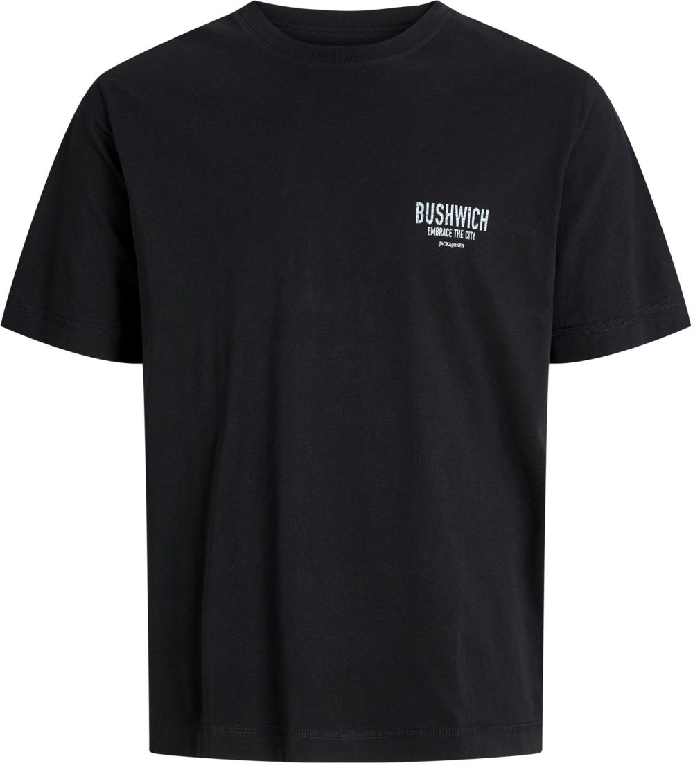 JACK & JONES Tričko 'JORYORK'  čierna / biela