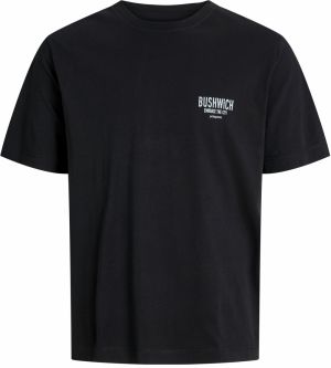 JACK & JONES Tričko 'JORYORK'  čierna / biela