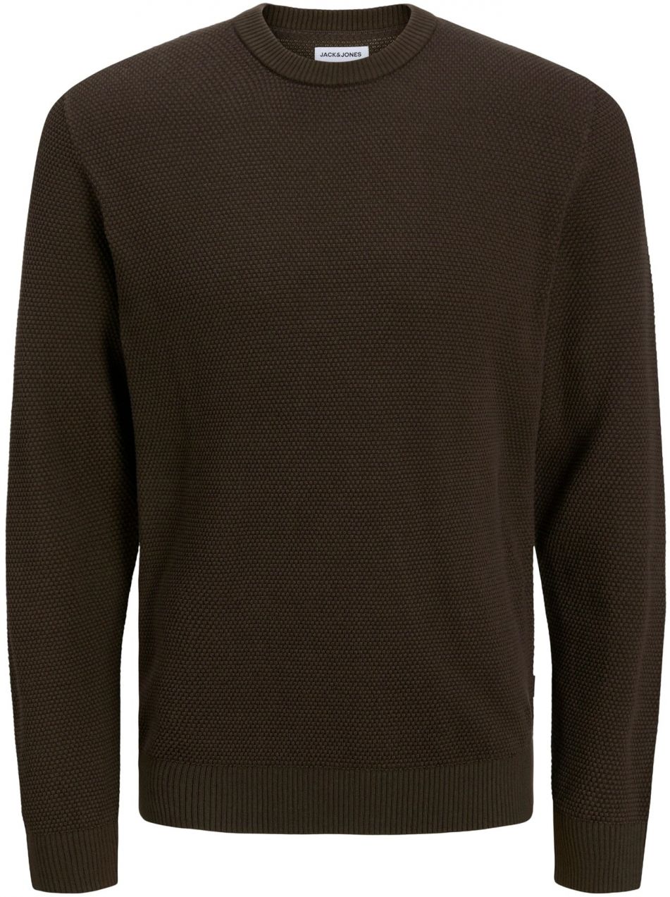 JACK & JONES Sveter 'JJEGlobe'  tmavohnedá