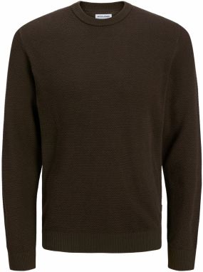 JACK & JONES Sveter 'JJEGlobe'  tmavohnedá