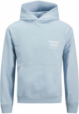 JACK & JONES Mikina 'JORNorrebro'  svetlomodrá / biela