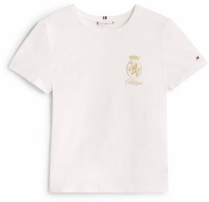 TOMMY HILFIGER Tričko  zlatá / biela