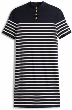 TOMMY HILFIGER Pletené šaty  námornícka modrá / biela
