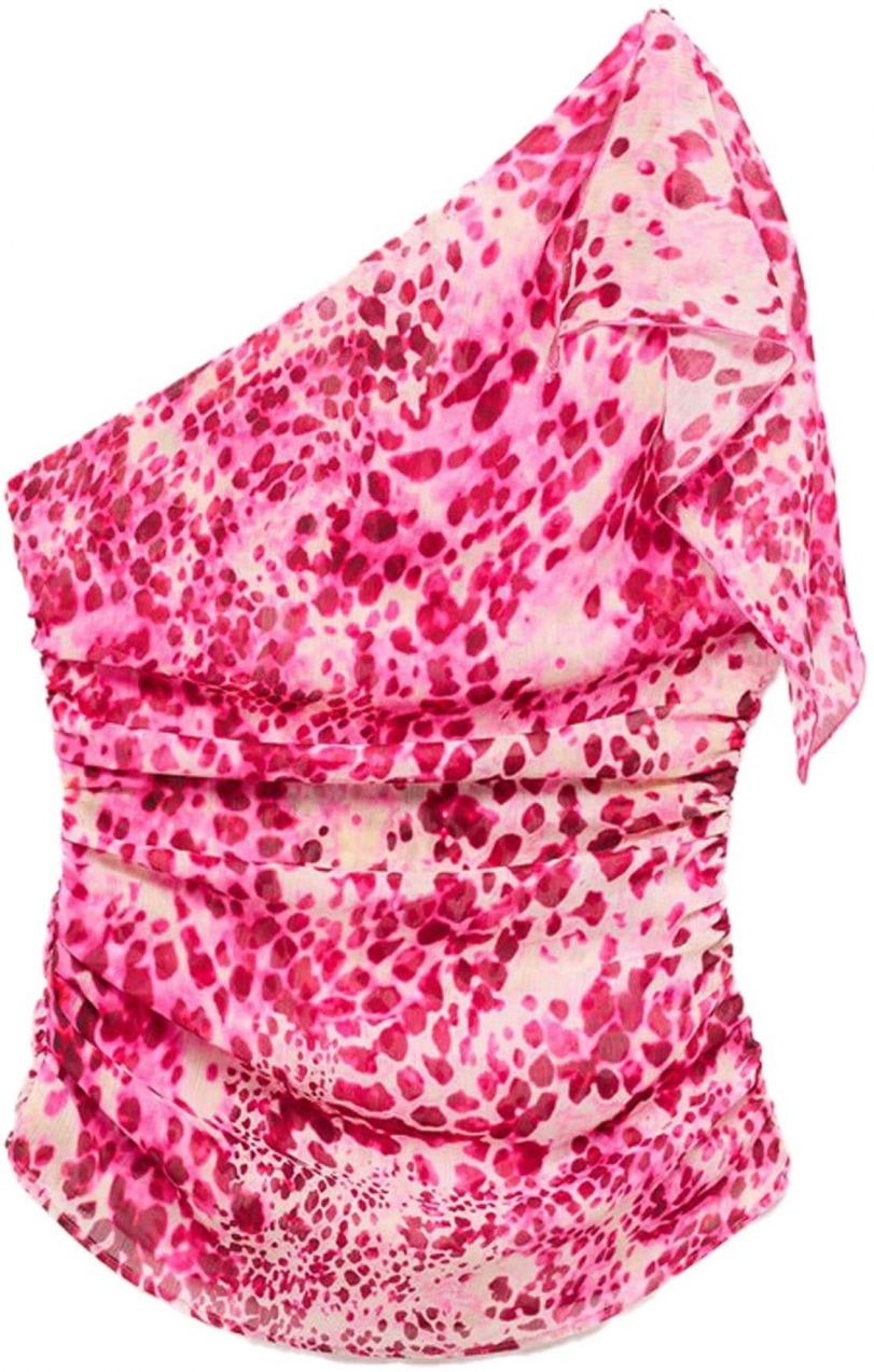 MANGO Top 'CORINNE'  ružová / ružová / púdrová / tmavoružová