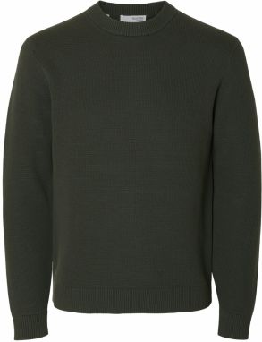 SELECTED Sveter 'SLHDANE'  tmavozelená