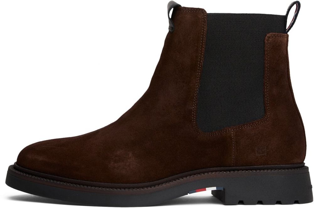 TOMMY HILFIGER Chelsea čižmy  tmavohnedá / čierna
