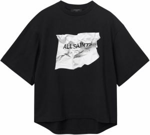 AllSaints Tričko 'SCRUNCH AMELIE'  antracitová / čierna / biela