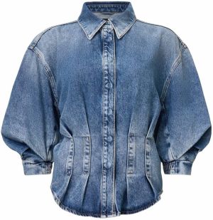 AllSaints Blúzka 'NANCY'  modrá denim