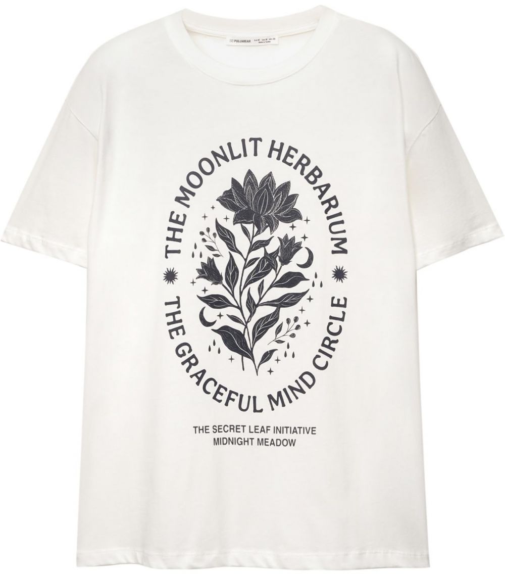 Pull&Bear Tričko  tmavomodrá / šedobiela