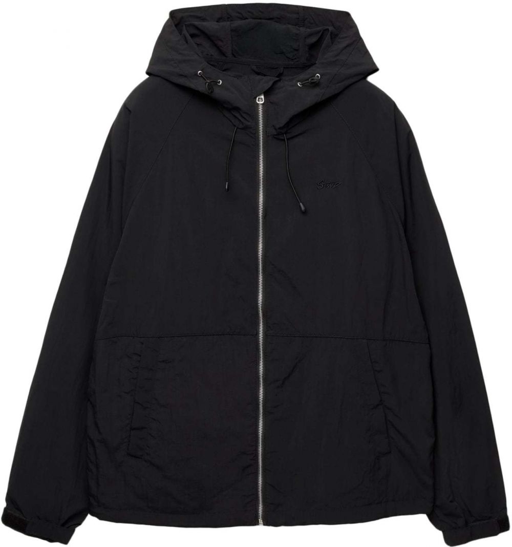 Pull&Bear Prechodná bunda  čierna / biela