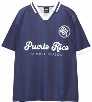 Pull&Bear Tričko  námornícka modrá / tmavomodrá / biela