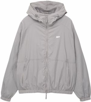 Pull&Bear Prechodná bunda 'STWD'  svetlosivá / biela