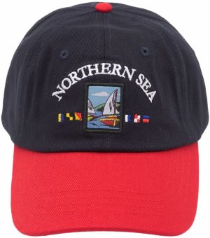 Pull&Bear Čiapka 'NORTHERN SEA'  zlatá žltá / červená / čierna / biela
