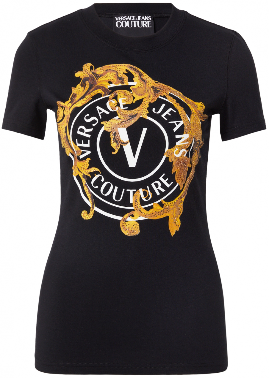 Versace Jeans Couture Tričko  zlatá žltá / čierna / biela