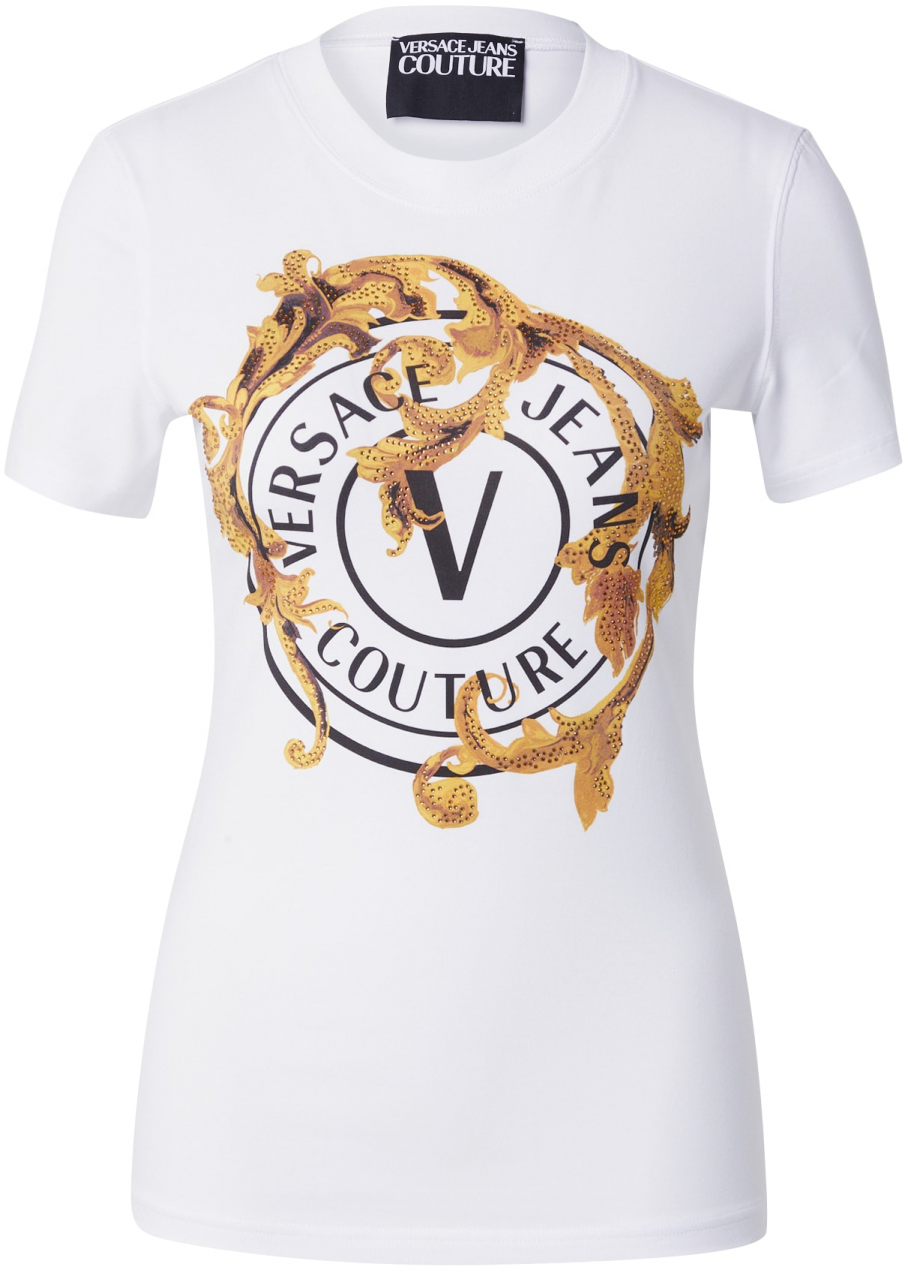 Versace Jeans Couture Tričko  karamelová / tmavožltá / čierna / biela