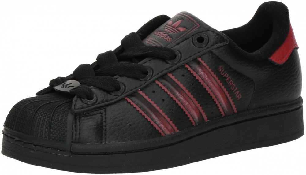 ADIDAS ORIGINALS Tenisky 'SUPERSTAR II'  vínovo červená / čierna