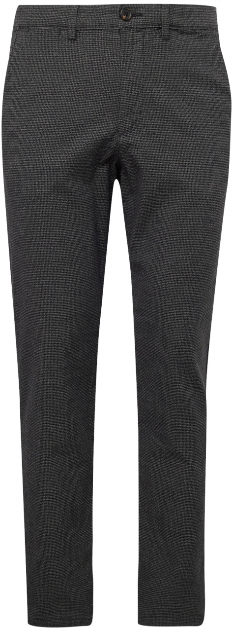 SELECTED Chino nohavice  tmavosivá / čierna