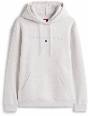 Tommy Jeans Mikina  svetlosivá / biela ako vlna