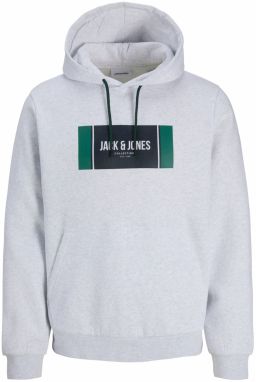 JACK & JONES Mikina 'JJHAYATO'  tmavomodrá / tmavozelená / biela melírovaná