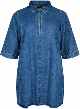 Zizzi Košeľové šaty 'JEVIA'  modrá denim