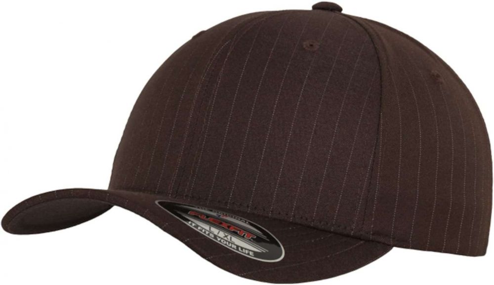 Flexfit Čiapka 'PINSTRIPE'  hnedá / biela