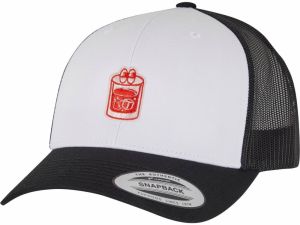 Mister Tee Čiapka  oranžová / čierna / strieborná / prírodná biela