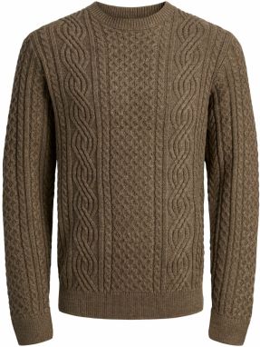 JACK & JONES Sveter 'JPRBLUSEAN'  hnedá