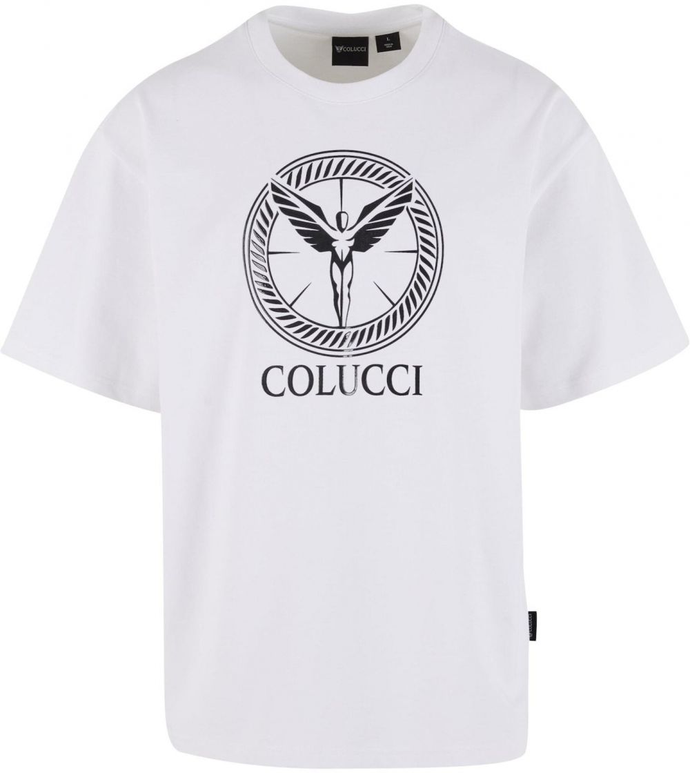 Colucci Tričko 'Ikarus'  sivá / čierna / biela