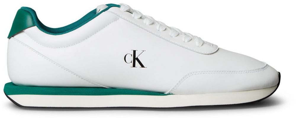 Calvin Klein Jeans Nízke tenisky 'ESS'  zelená / biela