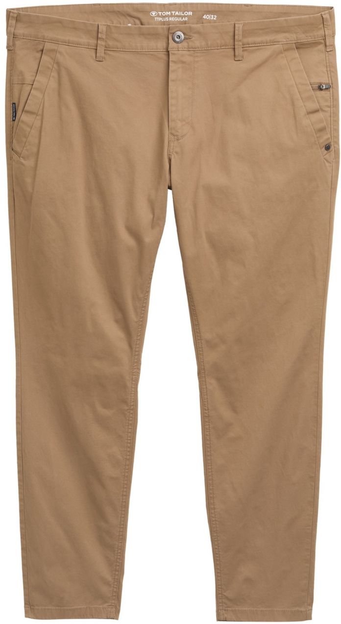 TOM TAILOR Men + Chino nohavice  svetlohnedá