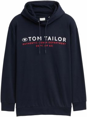 TOM TAILOR Men + Mikina  tmavomodrá / červená / biela