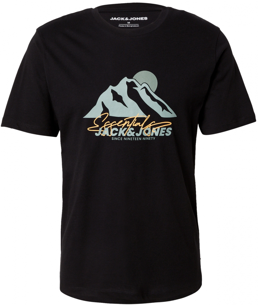 JACK & JONES Tričko 'JJSUN'  žltá / mätová / čierna