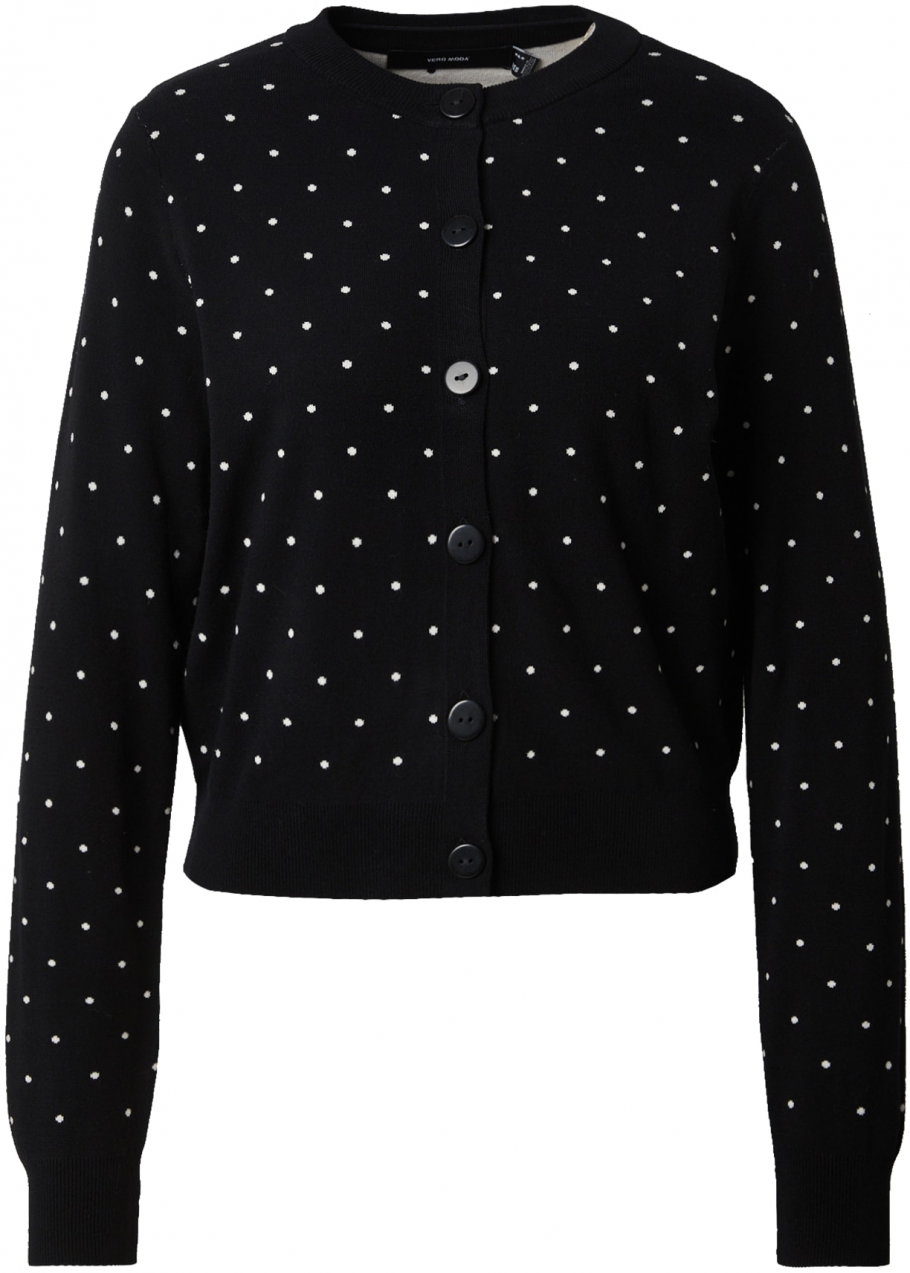 VERO MODA Kardigán 'VMSABA'  čierna / biela