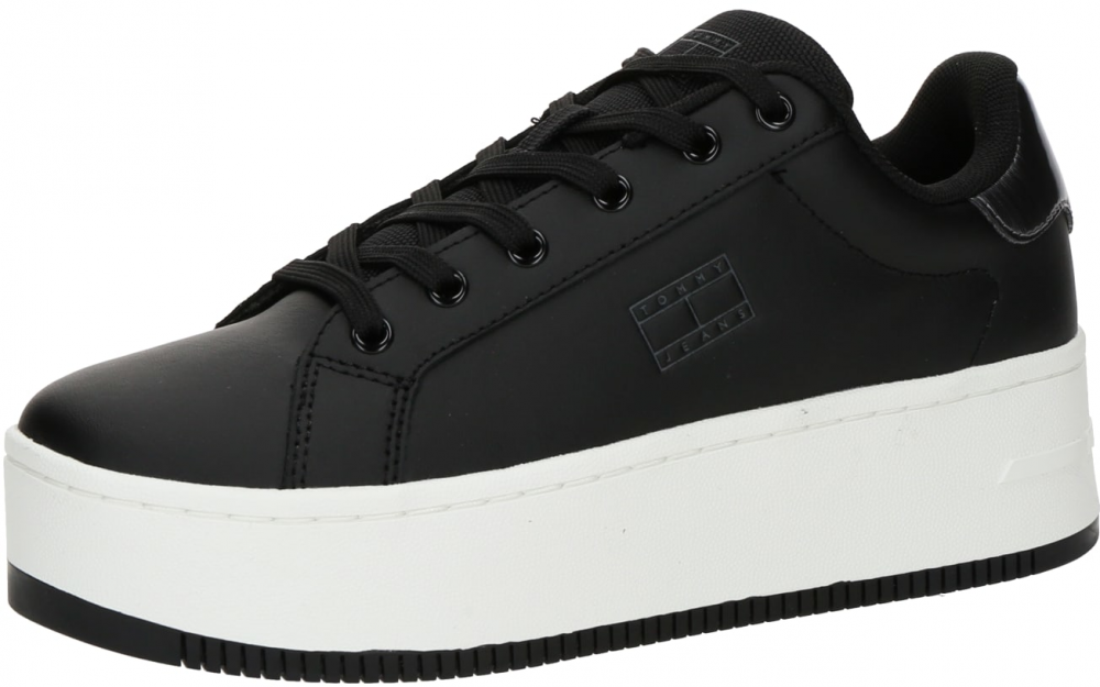Tommy Jeans Nízke tenisky  tmavosivá / čierna
