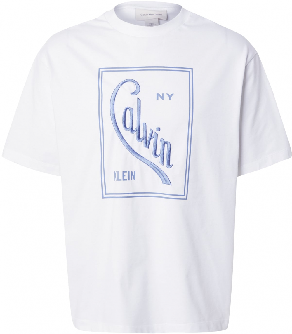 Calvin Klein Jeans Tričko  modrá / biela