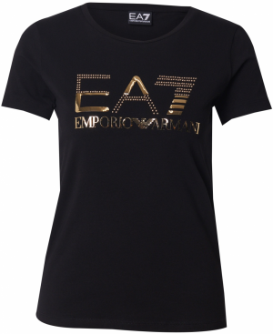 EA7 Emporio Armani Tričko  zlatá / čierna